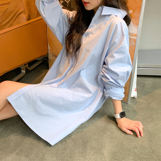 韓国通販 chuu - バックスリットロングシャツdress_H66210